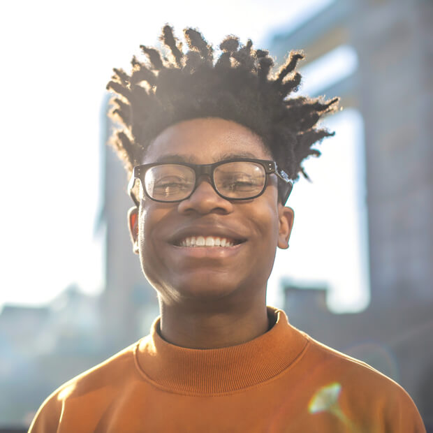 A man smiling